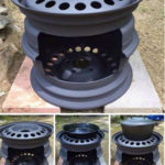 DIY Tire Rim Wood Stove