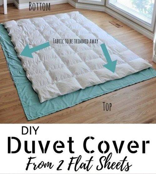 DIY Duvet Cover From Flat Sheets