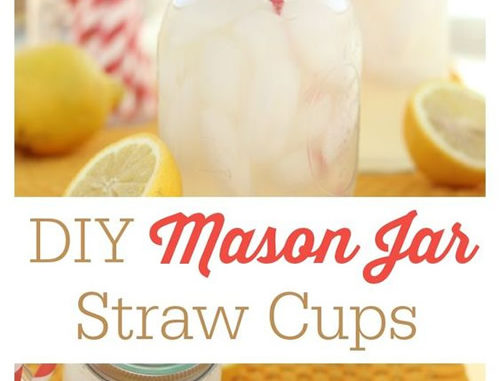 DIY Mason Jar Straw Cups