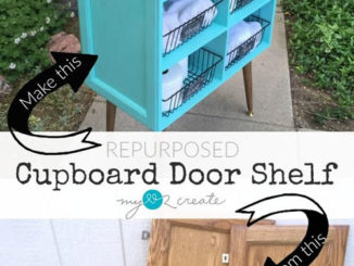 DIY Old Cupboard Door Shelf