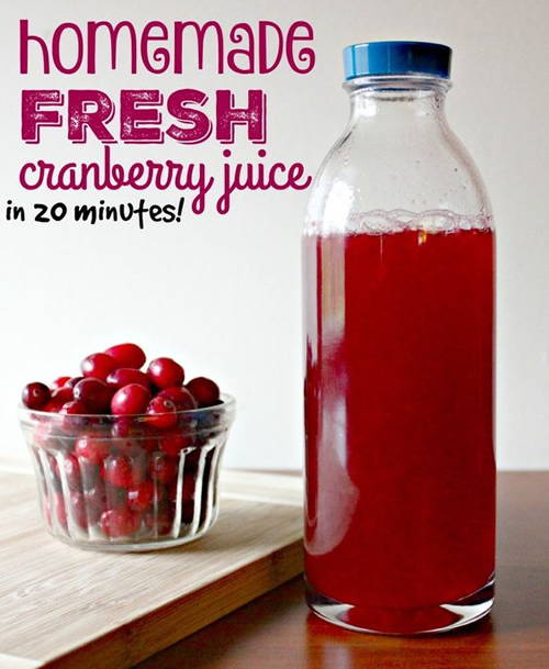 Homemade Fresh Cranberry Juice Recipe