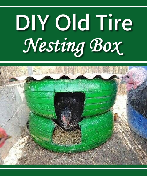 DIY Old Tire Nesting Box