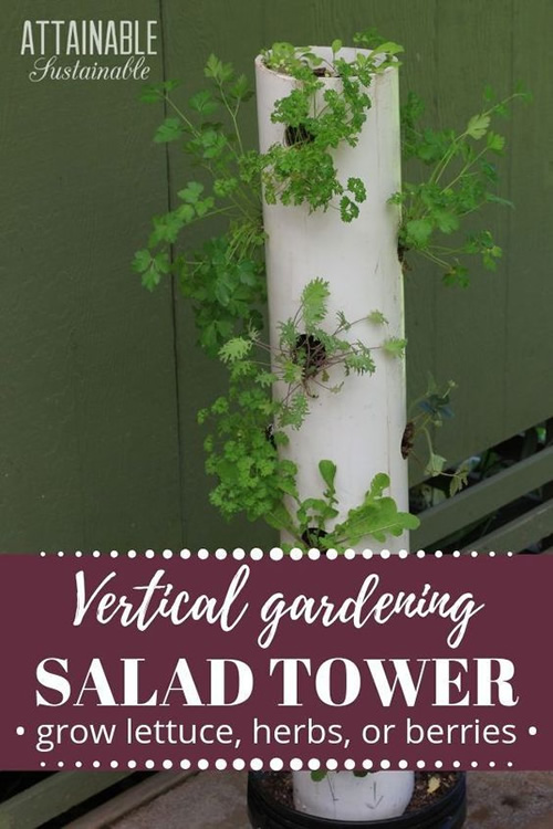 DIY PVC Vertical Salad Tower