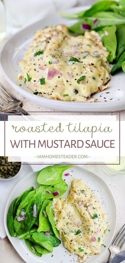 Roasted Tilapia With Mustard Sauce Recipe
