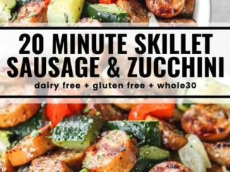 20 Minute Skillet Sausage & Zucchini Recipe