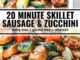 20 Minute Skillet Sausage & Zucchini Recipe