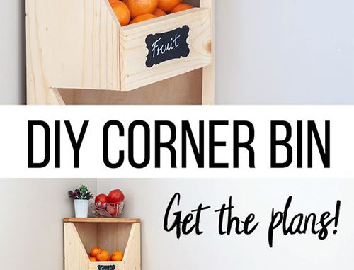 DIY Corner Vegetable Storage Bin