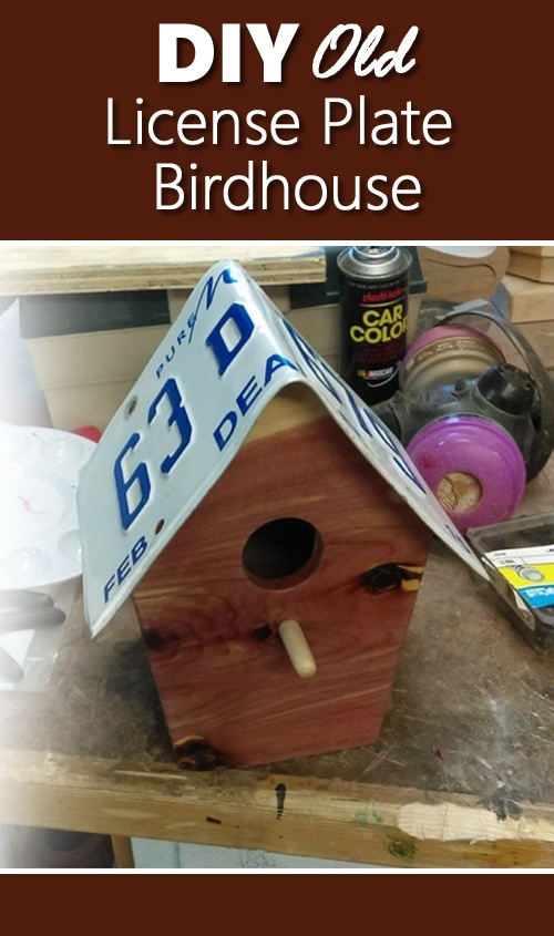 DIY License Plate Birdhouse Plans