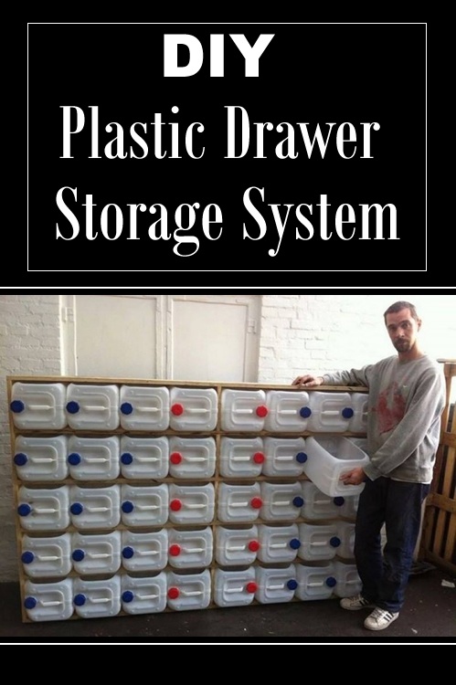 DIY Plastic Drawer Storage System