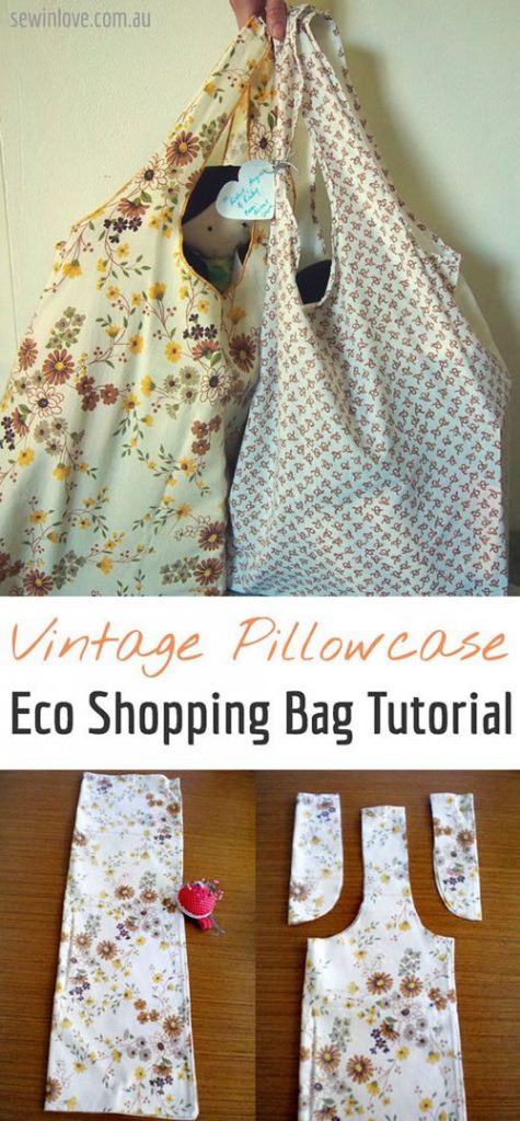 DIY Pillowcase Eco Shopping Bag
