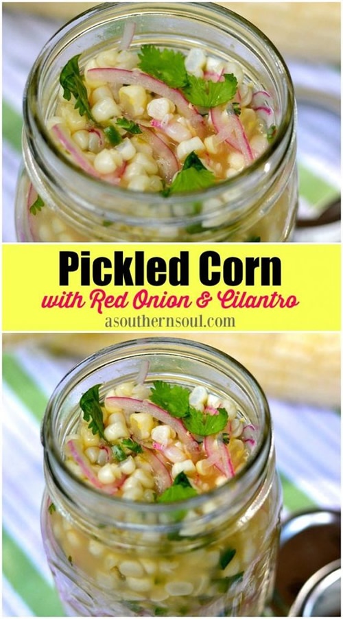 Pickled Corn With Red Onions & Cilantro