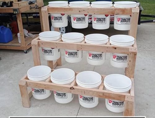 DIY Tiered Plastic Bucket Raised Garden
