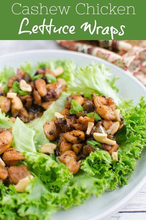 Cashew Chicken Lettuce Wraps