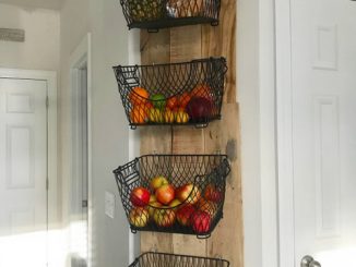 DIY Wall Mounted Fruit & Veggie Holder