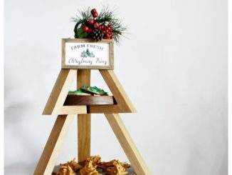 DIY Christmas Tree Tiered Platter Stand