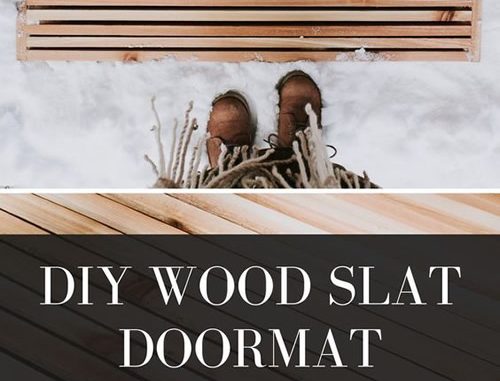 DIY Wood Slat Doormat