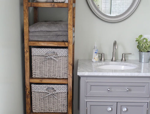 DIY Linen Tower