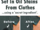 How To Remove Set In Oil Stains From Clothes