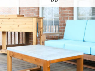 DIY Concrete Top Outdoor Coffee Table