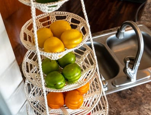 DIY Crochet Hanging Fruit Basket