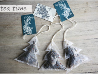 DIY Christmas Tree Tea Bags