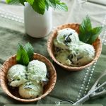 Homemade Fresh Mint Ice Cream